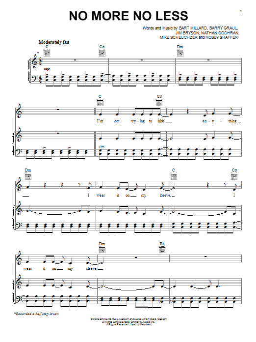 MercyMe No More No Less sheet music notes and chords. Download Printable PDF.