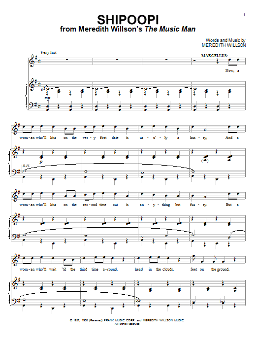 Meredith Willson Shipoopi sheet music notes and chords. Download Printable PDF.