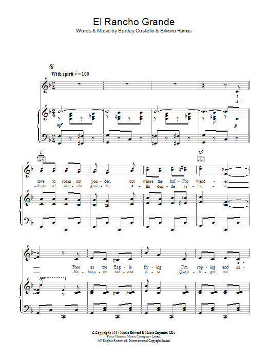 Merle Travis El Rancho Grande sheet music notes and chords. Download Printable PDF.