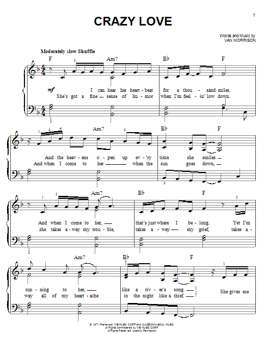 Michael Buble Crazy Love sheet music notes and chords. Download Printable PDF.