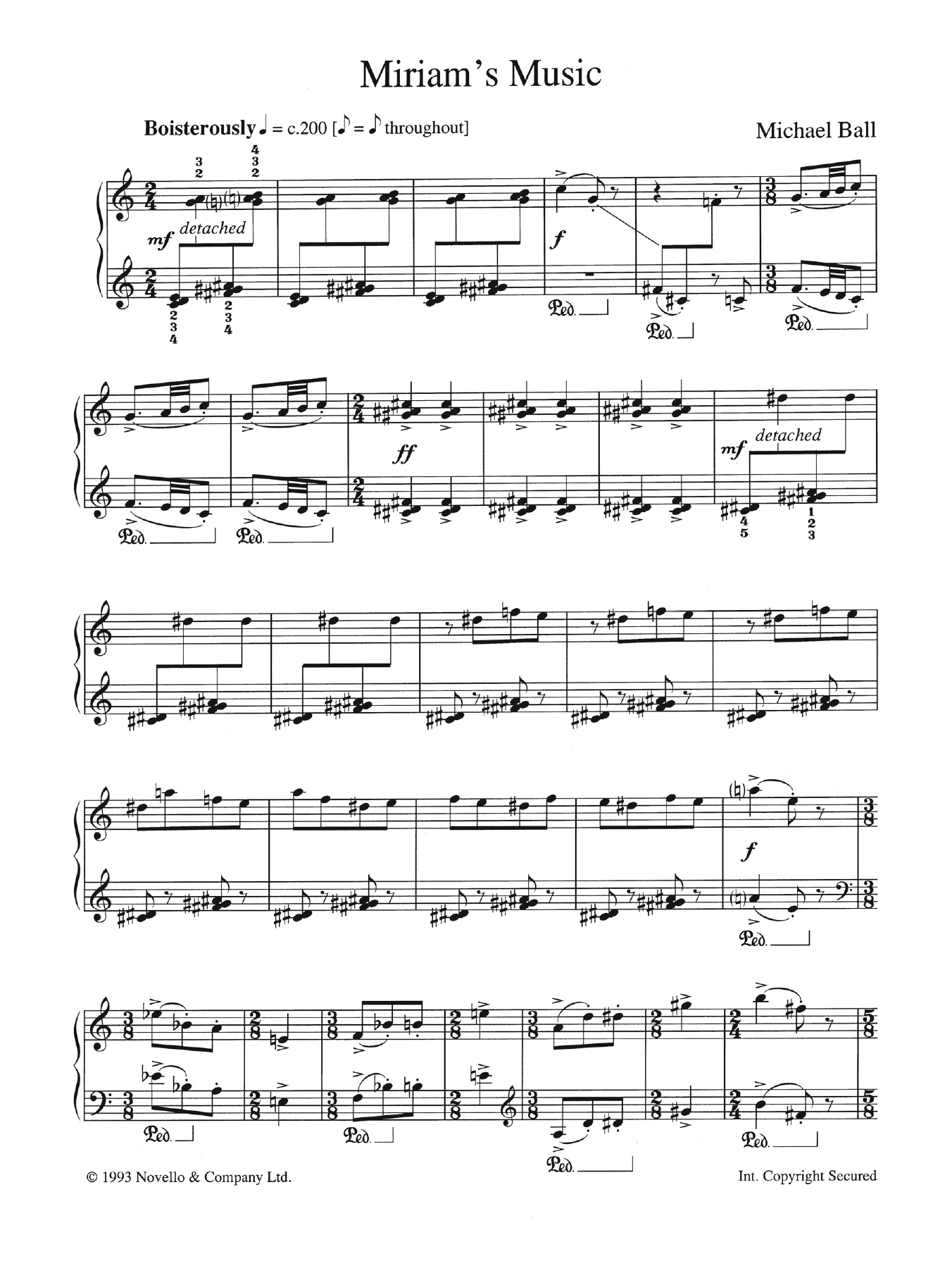 Michael Ball Miriam's Music sheet music notes and chords. Download Printable PDF.