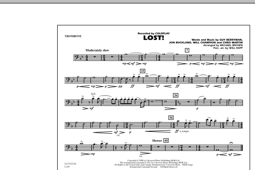 Michael Brown Lost! - Trombone sheet music notes and chords. Download Printable PDF.