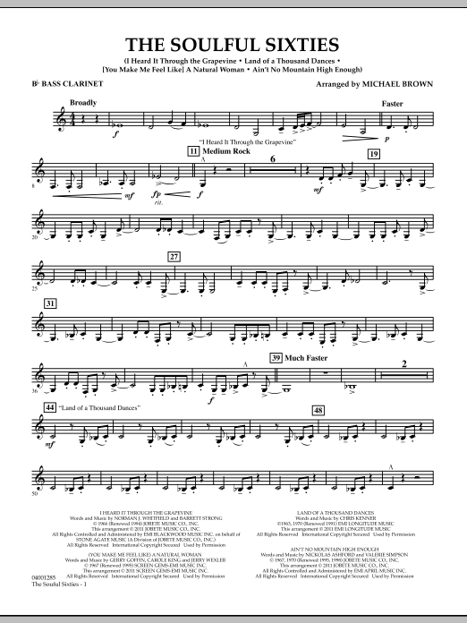 Learn to play Michael Brown The Soulful Sixties - Bb Bass Clarinet sheet music for Concert Band in minutes. Price: 7.8900$ Michael Brown The Soulful Sixties - Bb Bass Clarinet sheet music notes and chords arranged for Concert Band