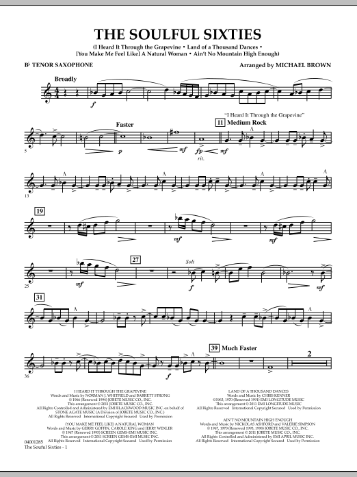 Learn to play Michael Brown The Soulful Sixties - Bb Tenor Saxophone sheet music for Concert Band in minutes. Price: 7.8900$ Michael Brown The Soulful Sixties - Bb Tenor Saxophone sheet music notes and chords arranged for Concert Band