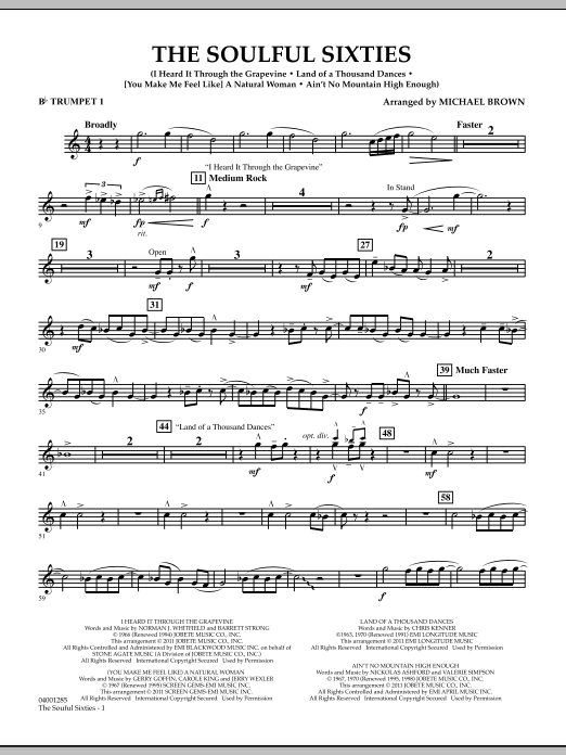 Learn to play Michael Brown The Soulful Sixties - Bb Trumpet 1 sheet music for Concert Band in minutes. Price: 7.8900$ Michael Brown The Soulful Sixties - Bb Trumpet 1 sheet music notes and chords arranged for Concert Band
