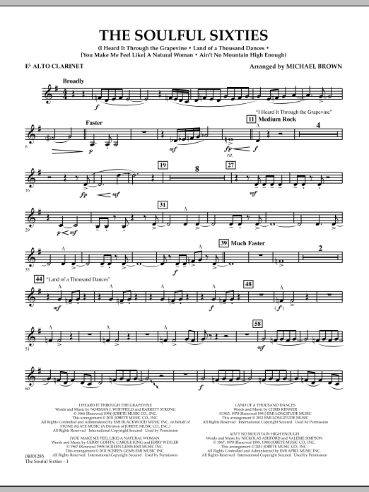 Learn to play Michael Brown The Soulful Sixties - Eb Alto Clarinet sheet music for Concert Band in minutes. Price: 7.8900$ Michael Brown The Soulful Sixties - Eb Alto Clarinet sheet music notes and chords arranged for Concert Band