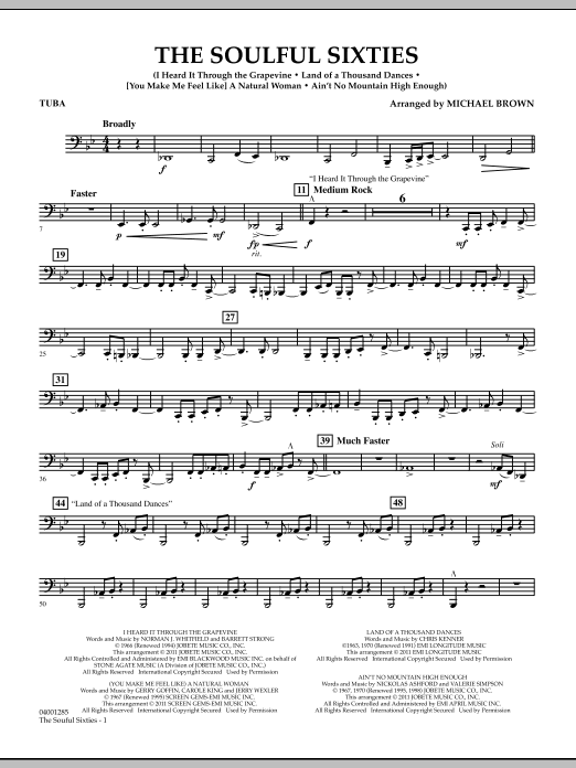 Learn to play Michael Brown The Soulful Sixties - Tuba sheet music for Concert Band in minutes. Price: 7.8900$ Michael Brown The Soulful Sixties - Tuba sheet music notes and chords arranged for Concert Band