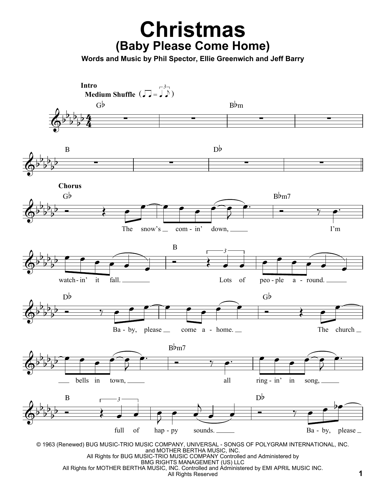 Learn to play Michael Bublé Christmas (Baby Please Come Home) sheet music for Pro Vocal in minutes. Price: 6.9900$ Michael Bublé Christmas (Baby Please Come Home) sheet music notes and chords arranged for Pro Vocal
