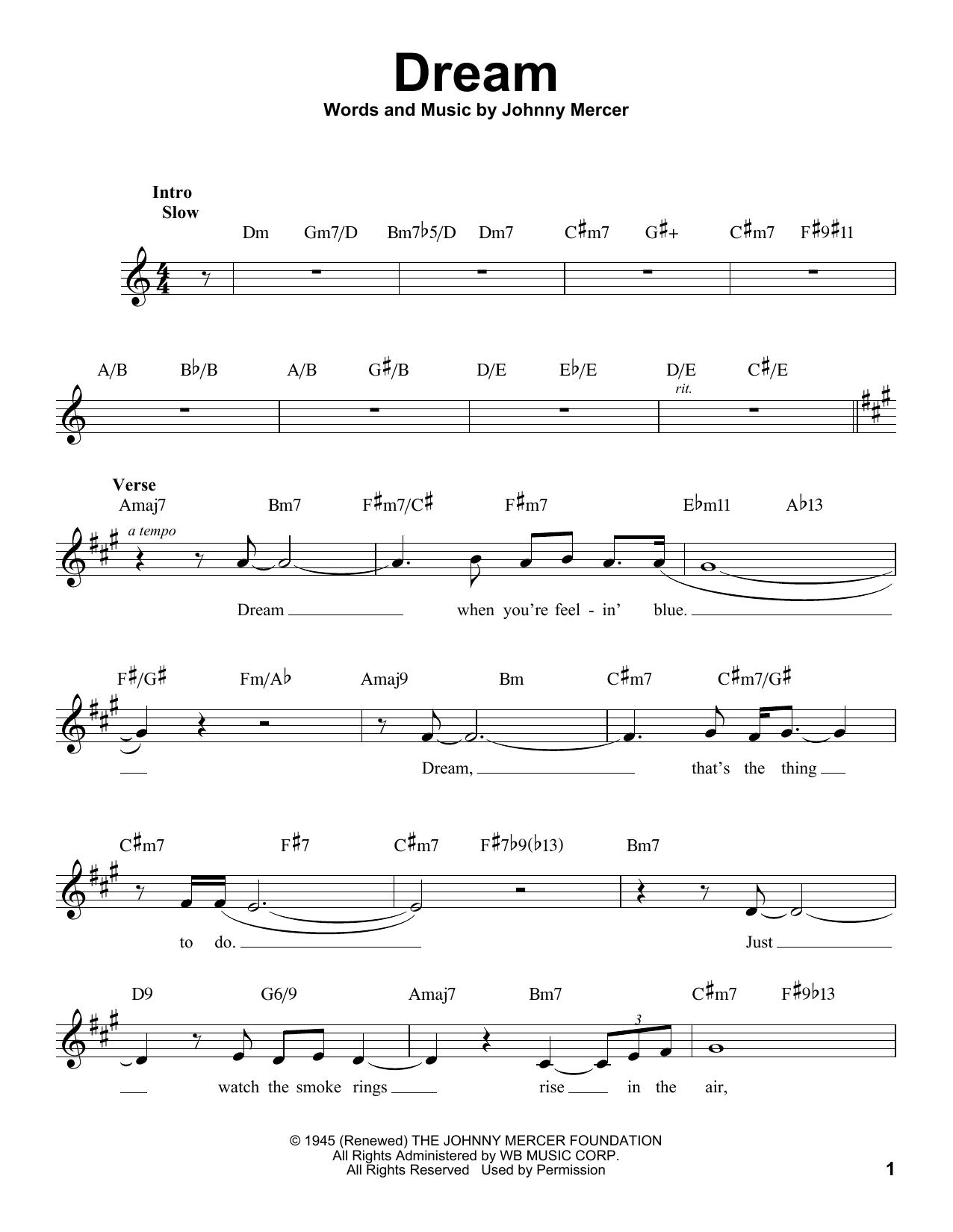 Michael Bublé Dream sheet music notes and chords. Download Printable PDF.