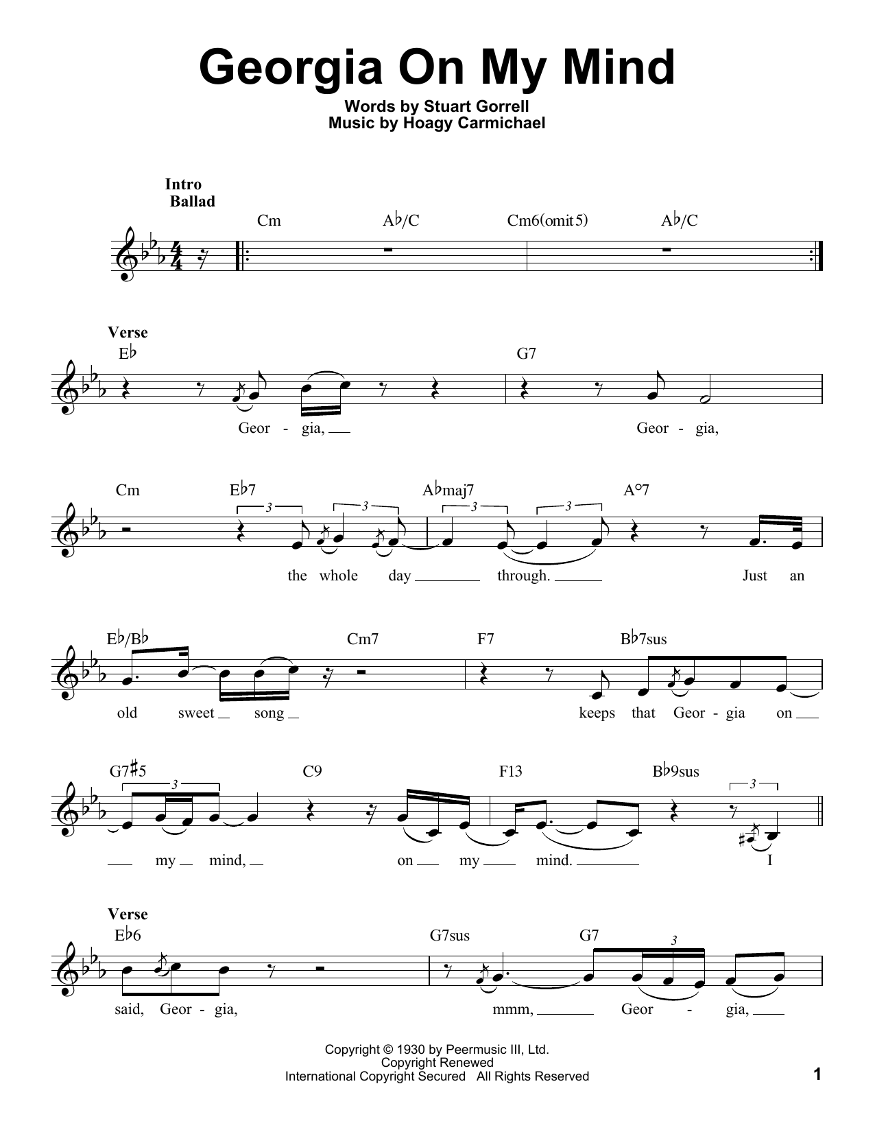 Learn to play Michael Bublé Georgia On My Mind sheet music for Pro Vocal in minutes. Price: 6.9900$ Michael Bublé Georgia On My Mind sheet music notes and chords arranged for Pro Vocal