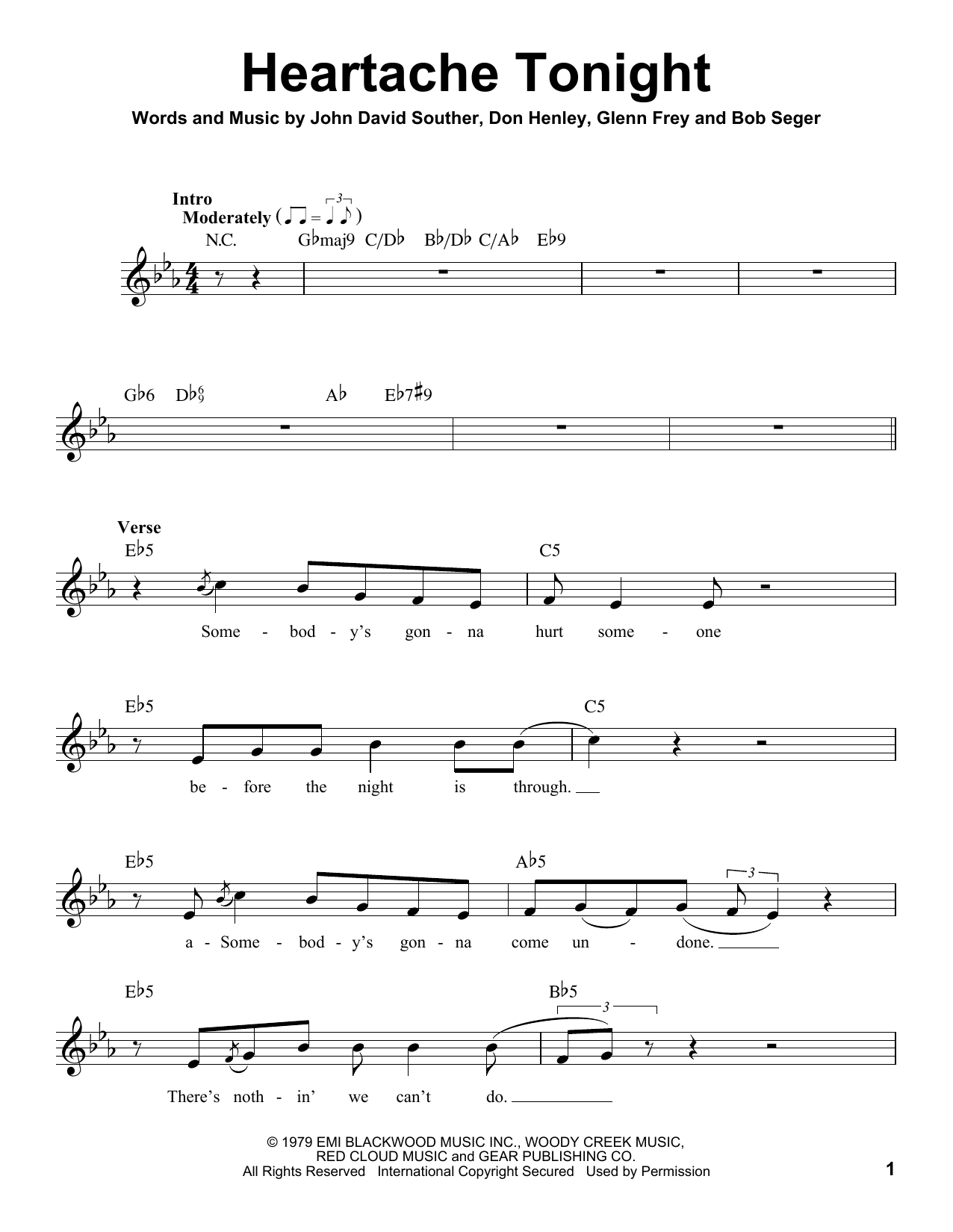 Michael Bublé Heartache Tonight sheet music notes and chords. Download Printable PDF.