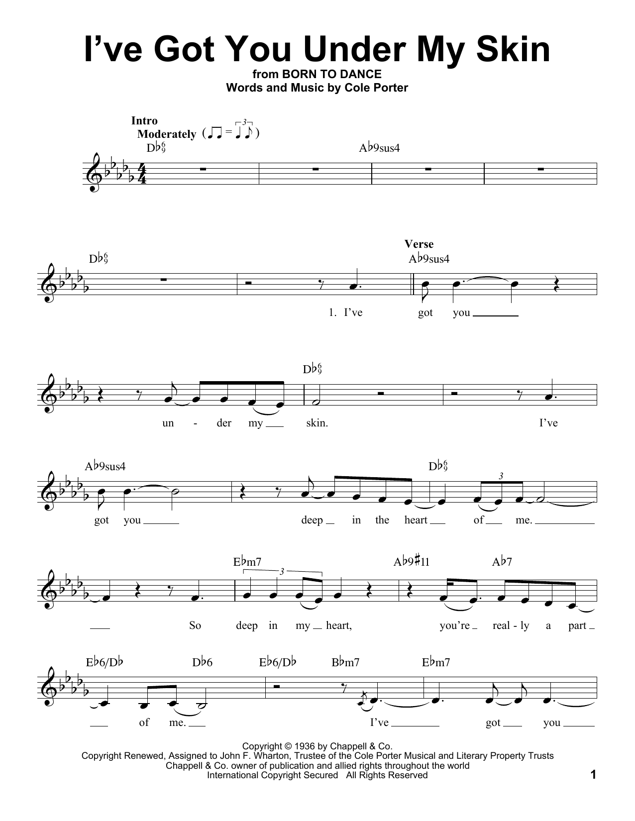 Learn to play Michael Bublé I've Got You Under My Skin sheet music for Pro Vocal in minutes. Price: 6.9900$ Michael Bublé I've Got You Under My Skin sheet music notes and chords arranged for Pro Vocal