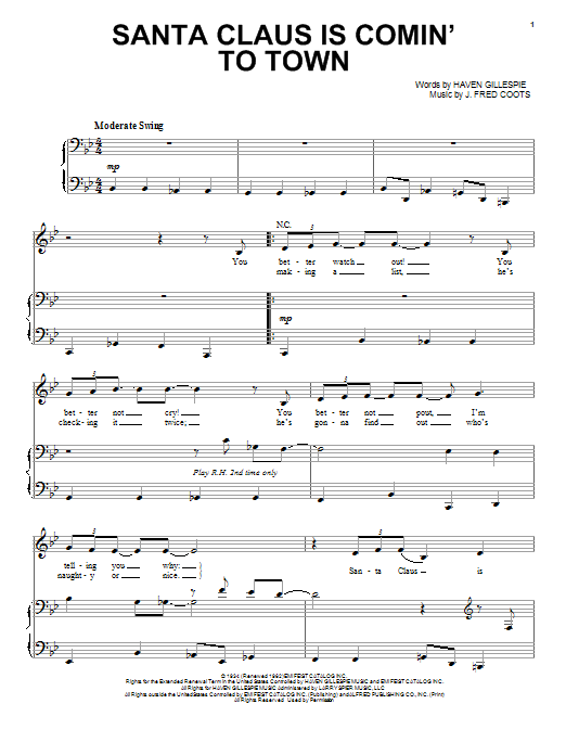 Learn to play Michael Bublé Santa Claus Is Comin' To Town sheet music for Pro Vocal in minutes. Price: 6.9900$ Michael Bublé Santa Claus Is Comin' To Town sheet music notes and chords arranged for Pro Vocal