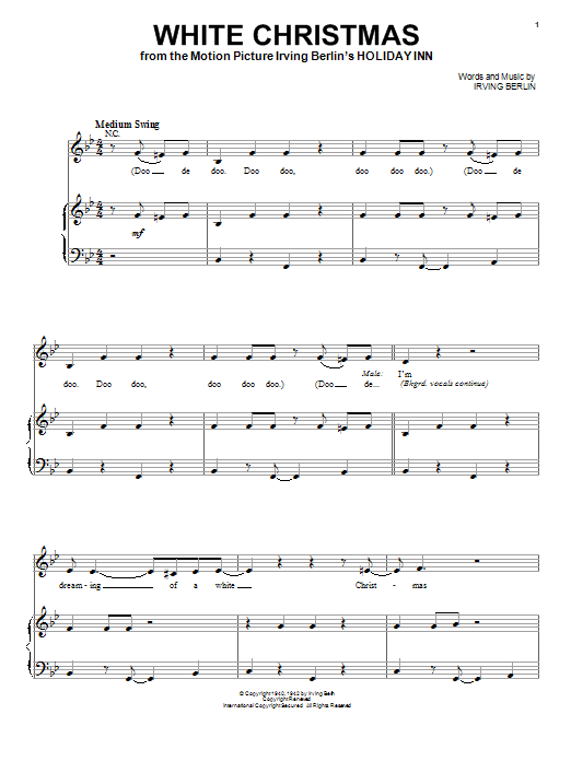 Michael Bublé White Christmas sheet music notes and chords. Download Printable PDF.