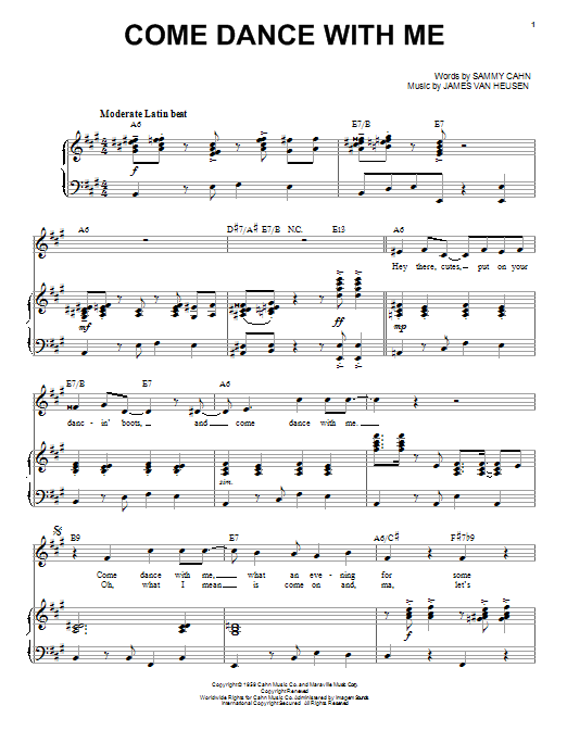 Learn to play Michael Buble Come Dance With Me sheet music for Piano, Vocal & Guitar (Right-Hand Melody) in minutes. Michael Buble Come Dance With Me sheet music notes and chords. Download Printable PDF.