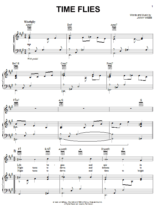 Michael Feinstein Time Flies sheet music notes and chords. Download Printable PDF.