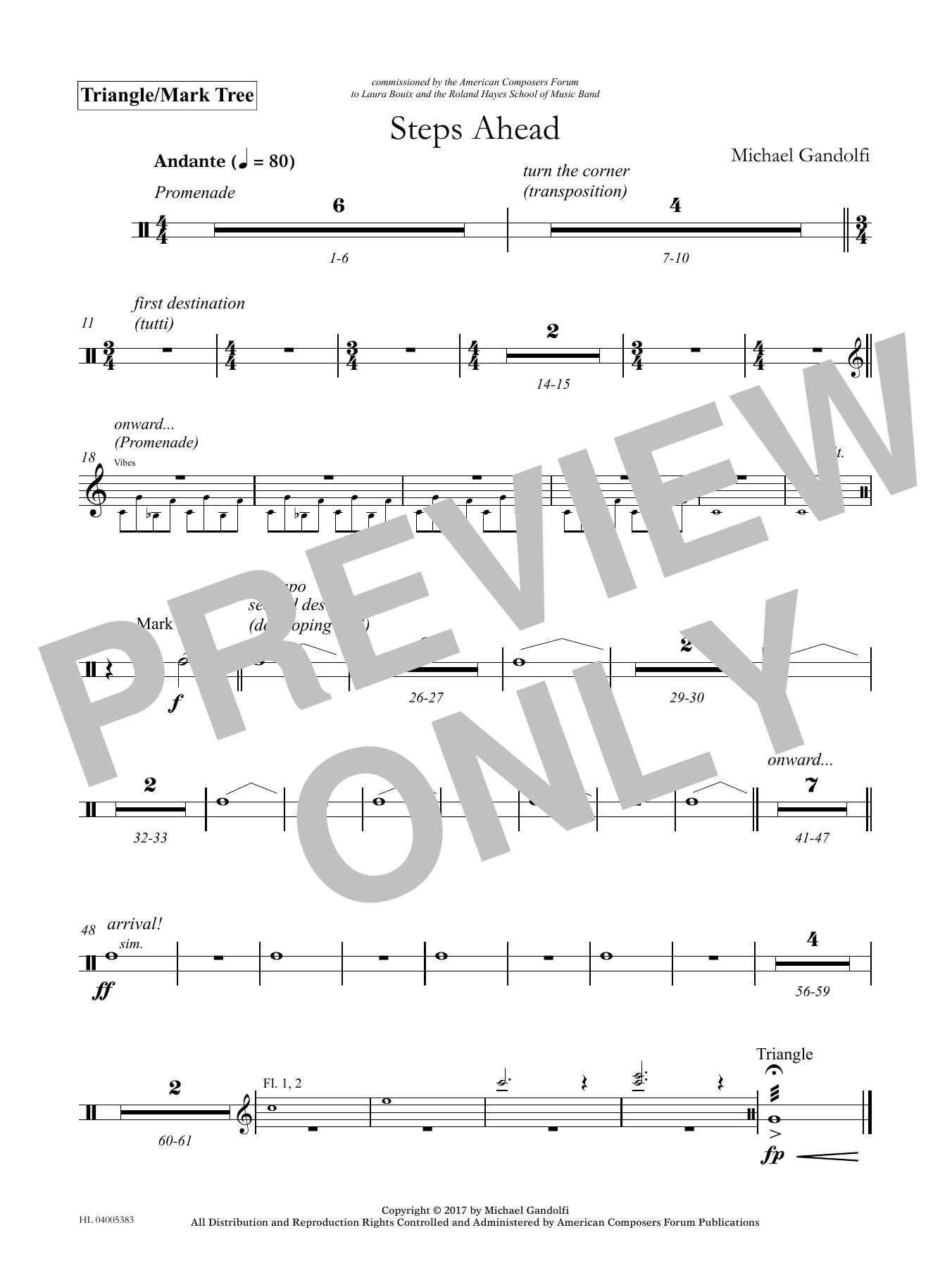 Learn to play Michael Gandolfi Steps Ahead - Triangle sheet music for Concert Band in minutes. Price: 59.9900$ Michael Gandolfi Steps Ahead - Triangle sheet music notes and chords arranged for Concert Band
