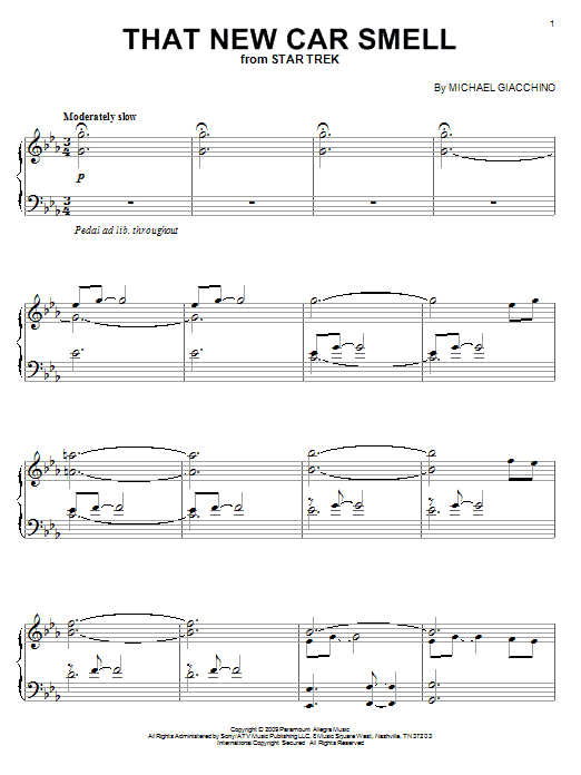 Learn to play Michael Giacchino That New Car Smell sheet music for Piano Solo in minutes. Michael Giacchino That New Car Smell sheet music notes and chords