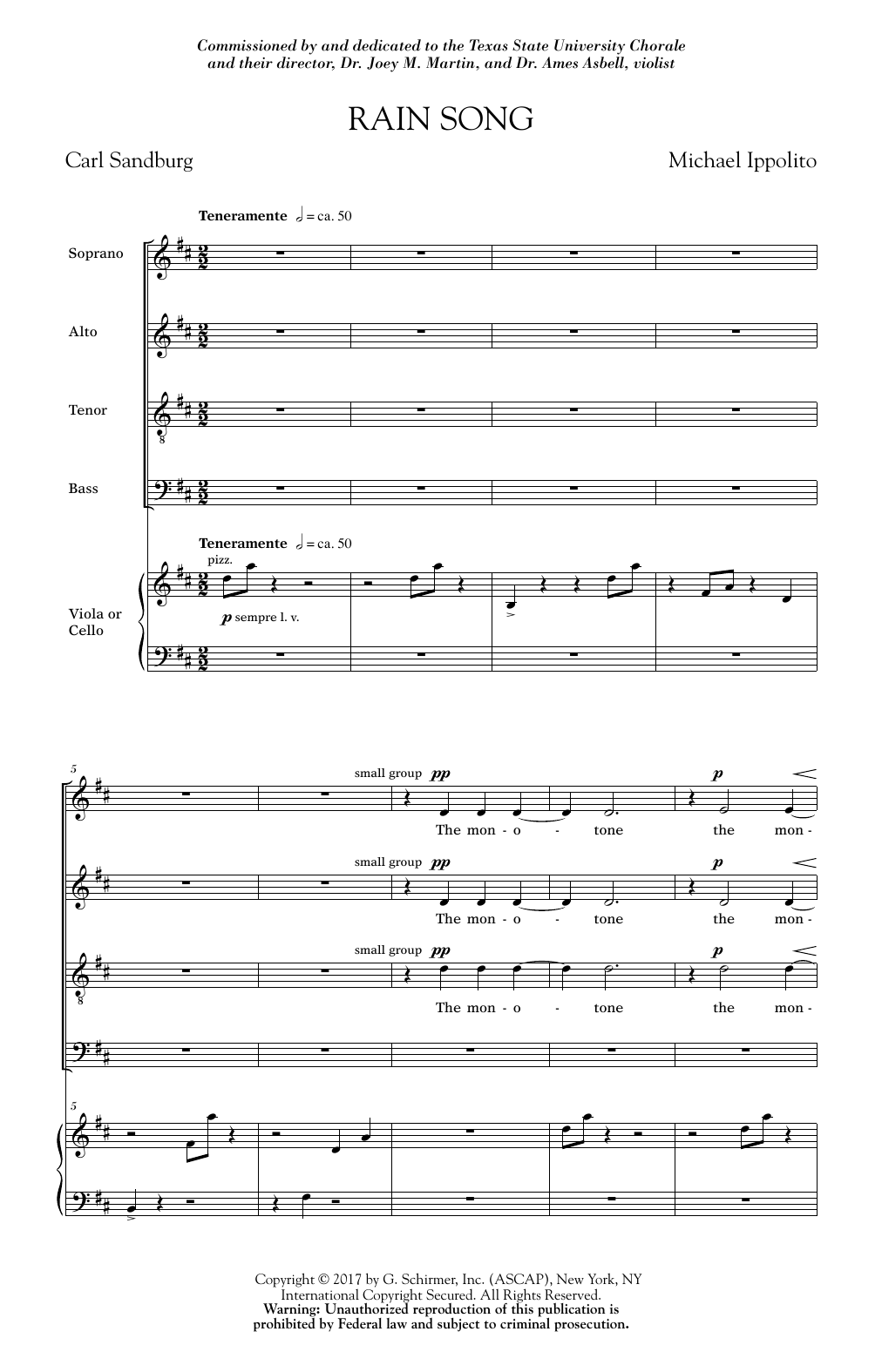 Michael Ippolito Rain Song sheet music notes and chords. Download Printable PDF.