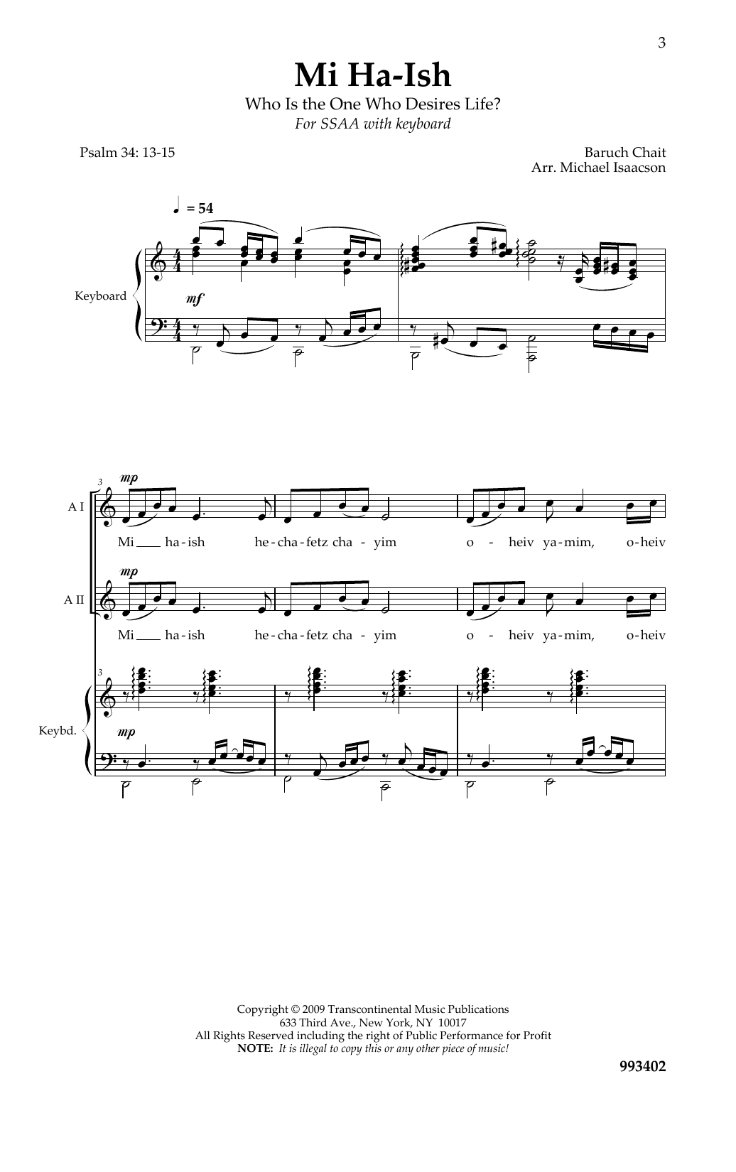 Michael Isaacson Mi Ha-Ish sheet music notes and chords. Download Printable PDF.