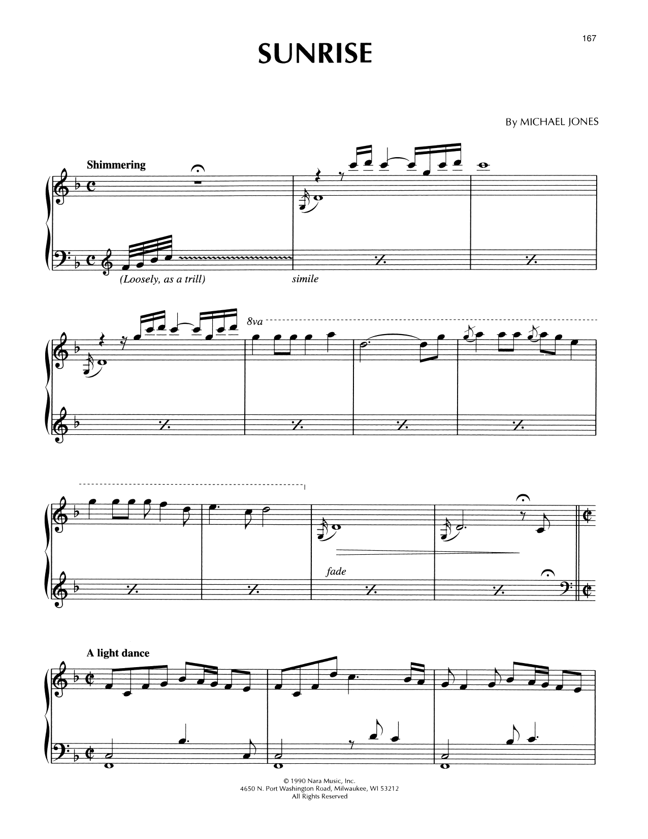 Michael Jones Sunrise sheet music notes and chords. Download Printable PDF.