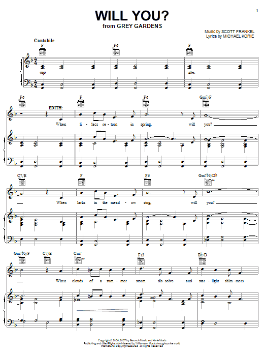 Learn to play Michael Korie Will You? sheet music for Lead Sheet / Fake Book in minutes. Price: 5.9900$ Michael Korie Will You? sheet music notes and chords arranged for Lead Sheet / Fake Book