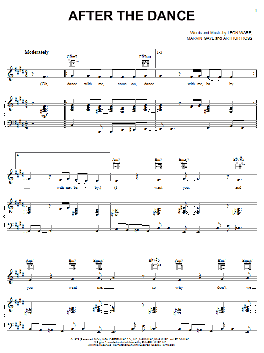 Michael McDonald After The Dance sheet music notes and chords. Download Printable PDF.