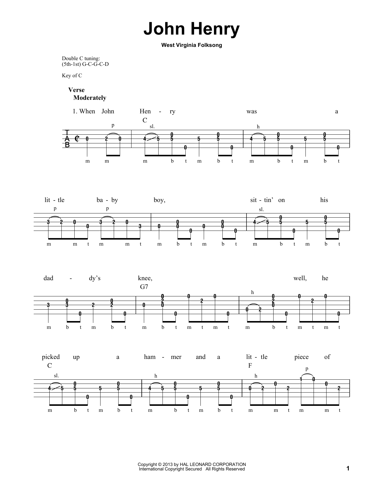 Michael Miles John Henry sheet music notes and chords. Download Printable PDF.