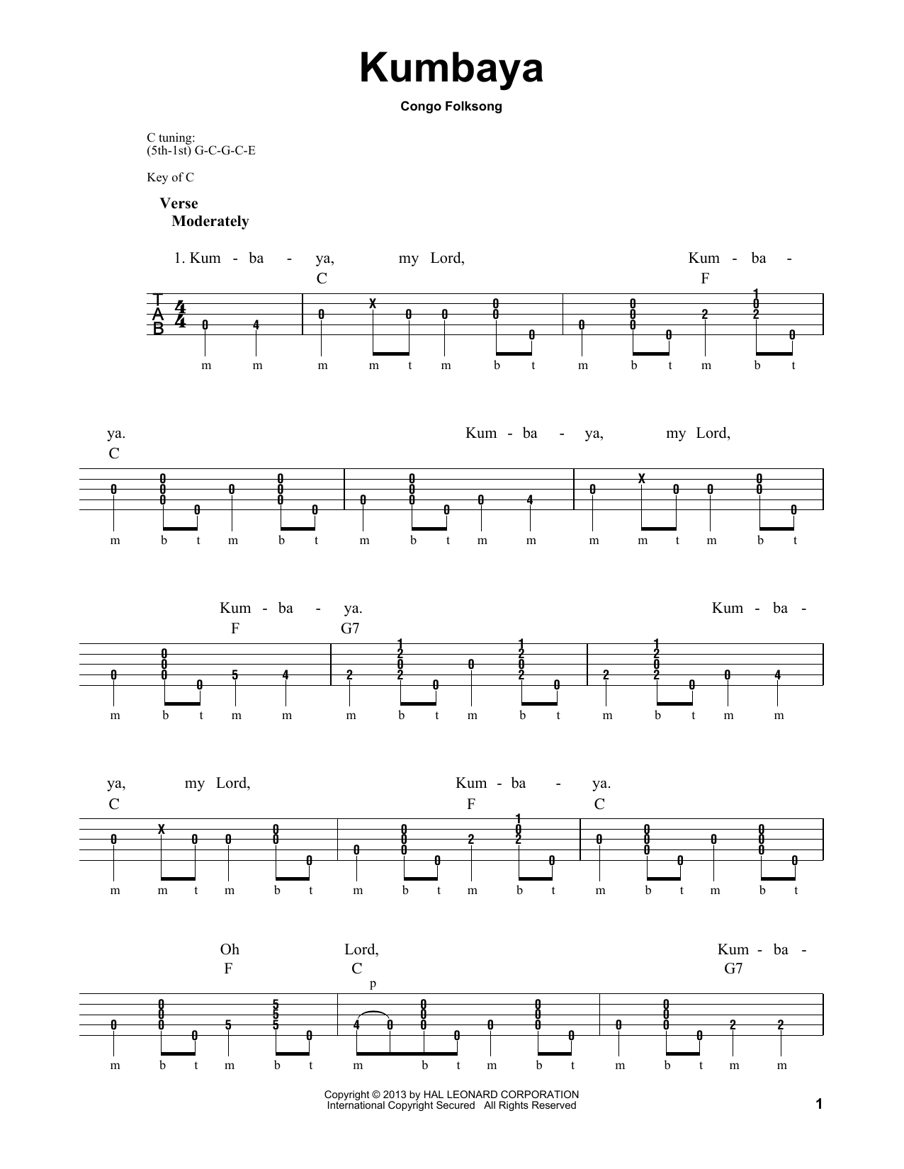 Michael Miles Kumbaya sheet music notes and chords. Download Printable PDF.