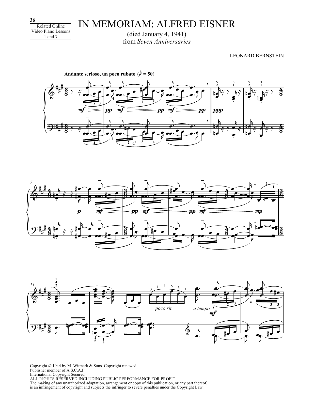 Learn to play Michael Mizrahi In Memoriam: Alfred Eisner sheet music for Piano Solo in minutes. Price: 6.9900$ Michael Mizrahi In Memoriam: Alfred Eisner sheet music notes and chords arranged for Piano Solo