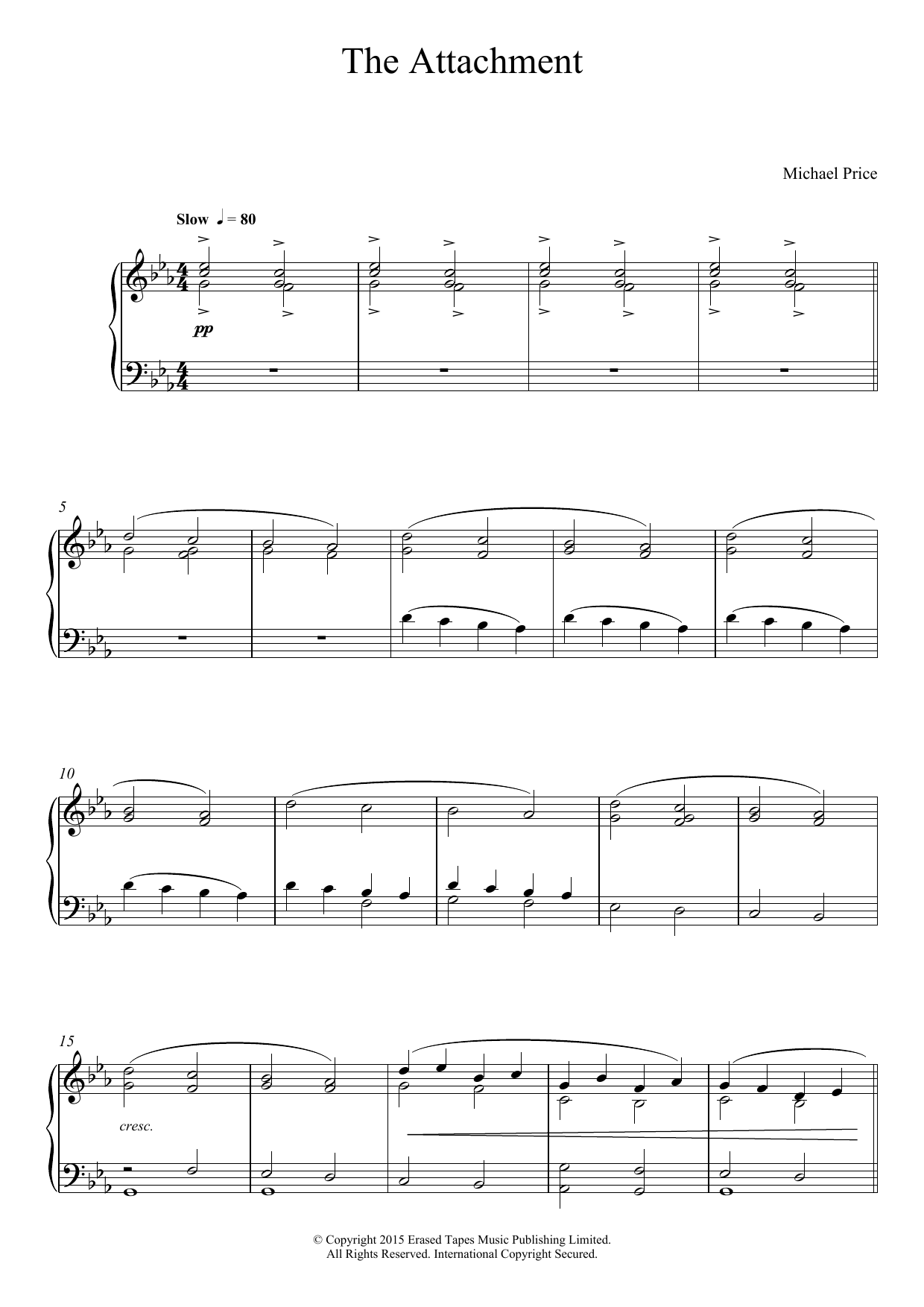 Michael Price The Attachment sheet music notes and chords. Download Printable PDF.