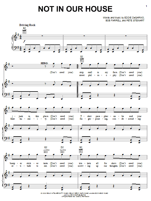 Learn to play Michael Tait Not In Our House sheet music for Piano, Vocal & Guitar (Right-Hand Melody) in minutes. Michael Tait Not In Our House sheet music notes and chords. Download Printable PDF.