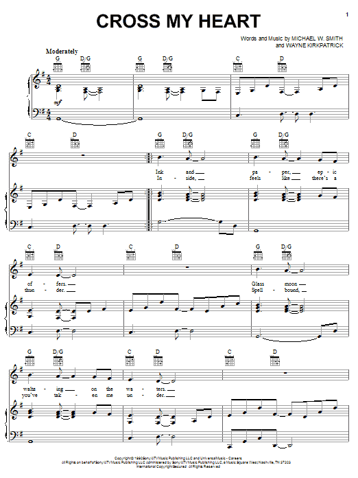 Learn to play Michael W. Smith Cross My Heart sheet music for Piano Solo in minutes. Michael W. Smith Cross My Heart sheet music notes and chords. Download Printable PDF.