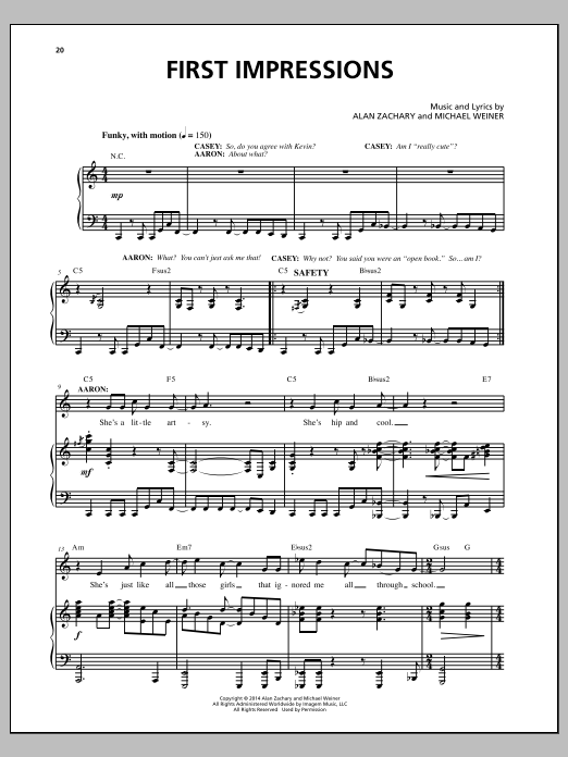 Michael Weiner First Impressions sheet music notes and chords. Download Printable PDF.