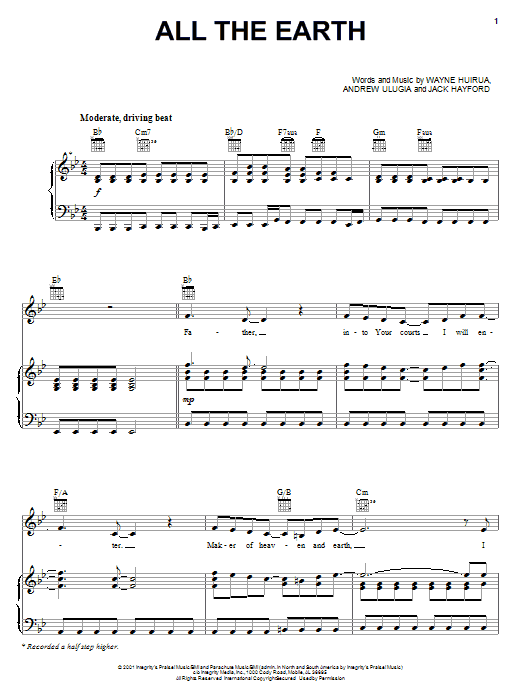 Michelle Swift All The Earth sheet music notes and chords. Download Printable PDF.