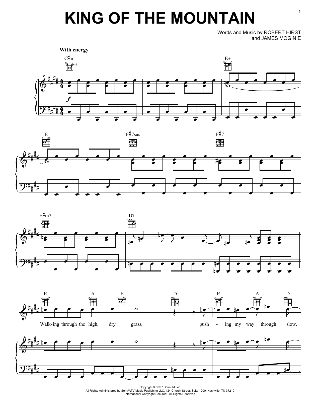 Learn to play Midnight Oil King Of The Mountain sheet music for Piano, Vocal & Guitar (Right-Hand Melody) in minutes. Midnight Oil King Of The Mountain sheet music notes and chords. Download Printable PDF.