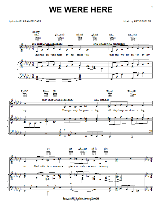 Mike Stoller We Were Here sheet music notes and chords. Download Printable PDF.