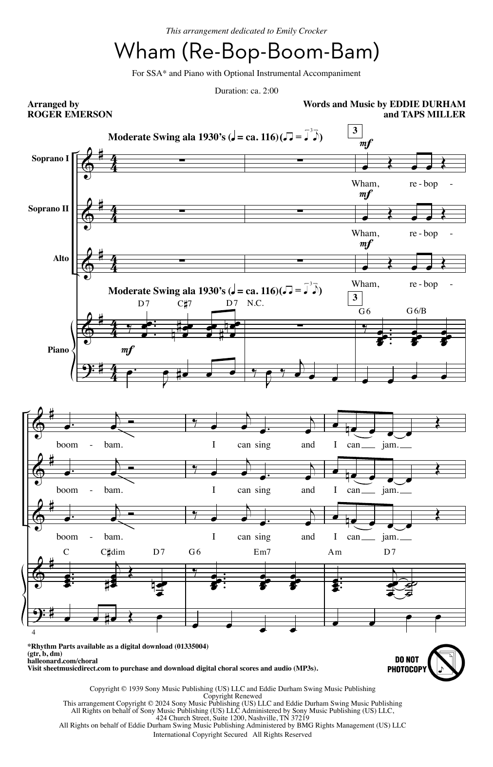 Mildred Bailey Wham (Re-Bop-Boom-Bam) sheet music notes and chords. Download Printable PDF.