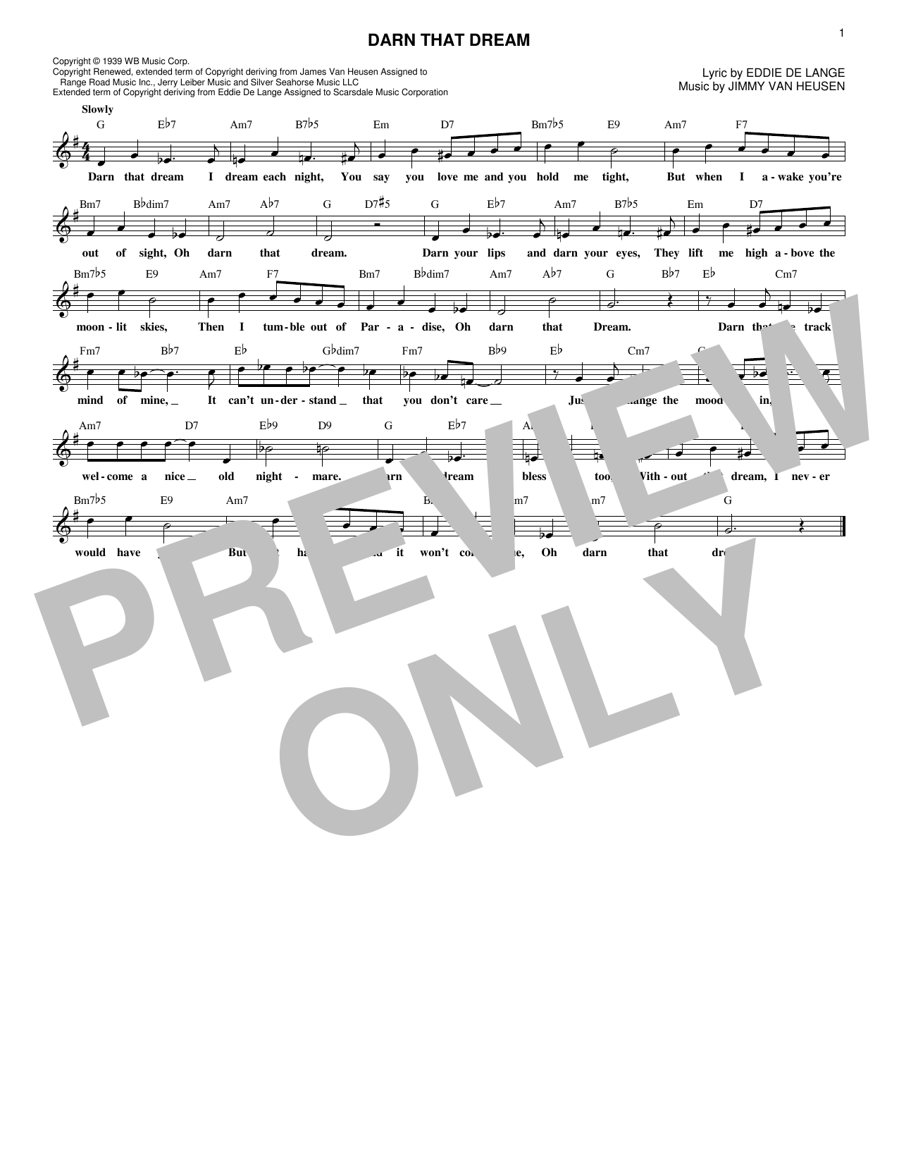 Miles Davis Darn That Dream sheet music notes and chords. Download Printable PDF.