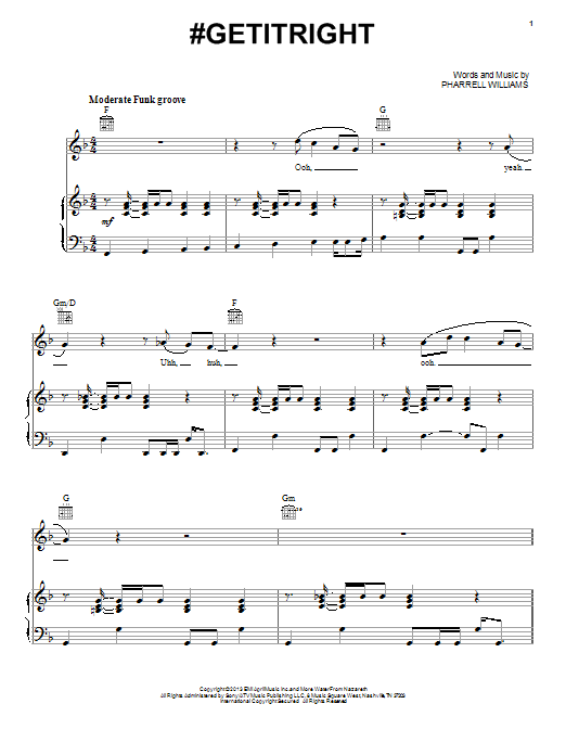 Miley Cyrus #Getitright sheet music notes and chords. Download Printable PDF.