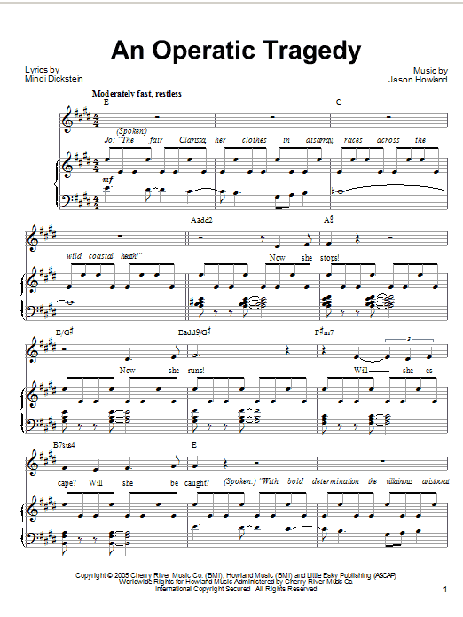 Mindi Dickstein An Operatic Tragedy (from Little Women: The Musical) sheet music notes and chords. Download Printable PDF.