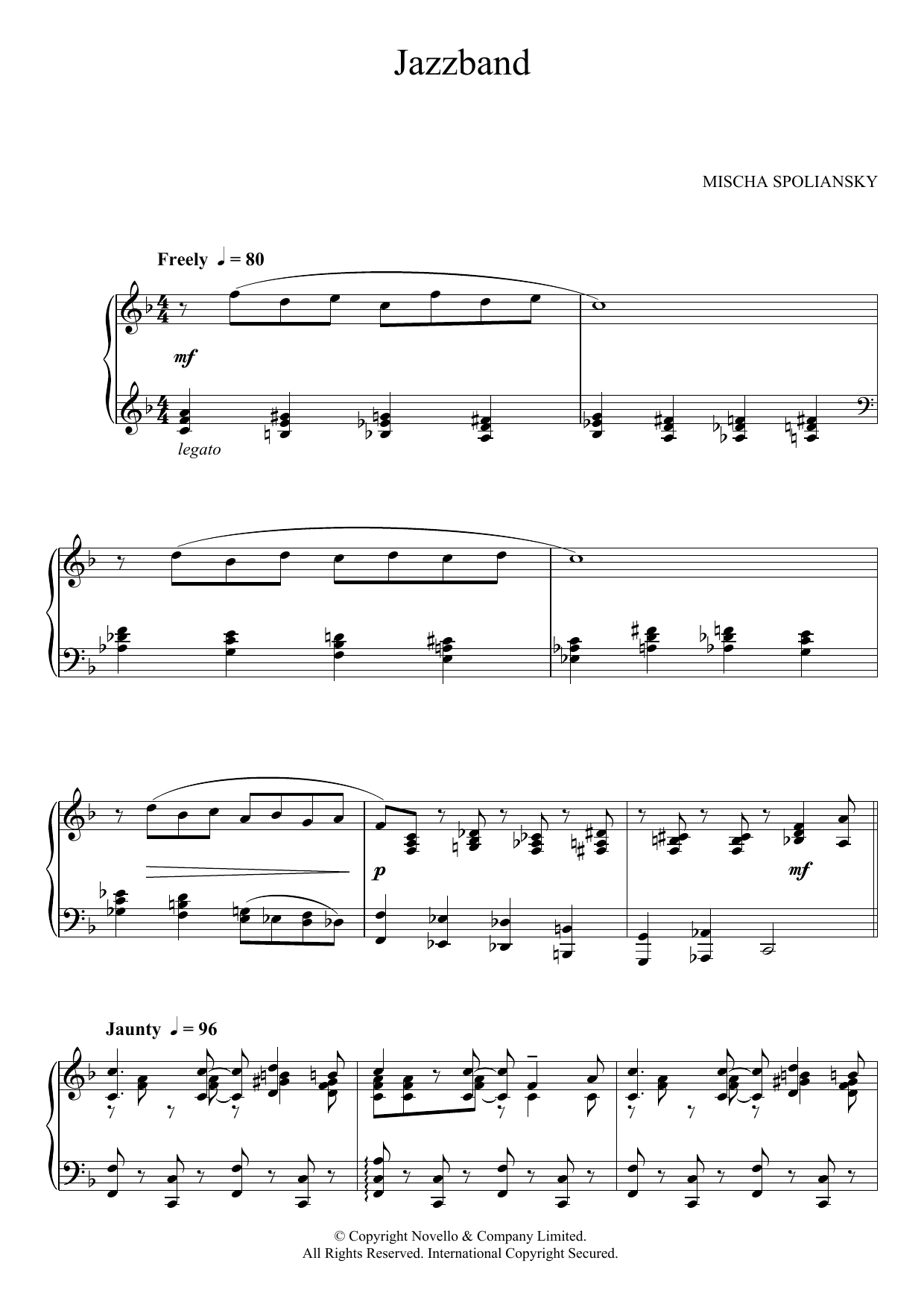 Mischa Spoliansky Jazzband sheet music notes and chords. Download Printable PDF.