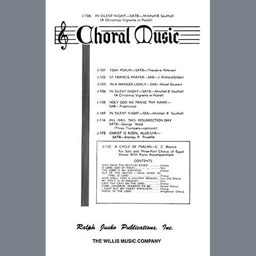 Mitchell B. Southall Download Printable PDF Score Easily Download Mitchell B. Southall Printable PDF piano music notes, guitar tabs for SATB Choir. Transpose or transcribe this score in no time - Learn how to play song progression.