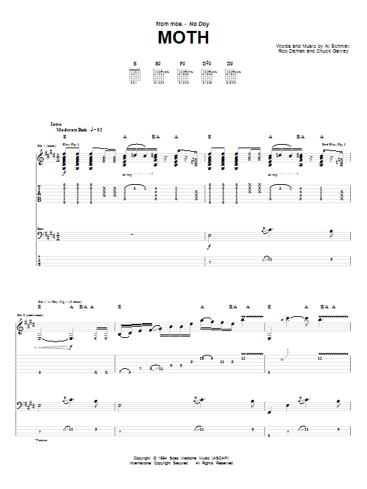 Learn to play moe. Moth sheet music for Guitar Tab in minutes. Price: 7.8900$ moe. Moth sheet music notes and chords arranged for Guitar Tab