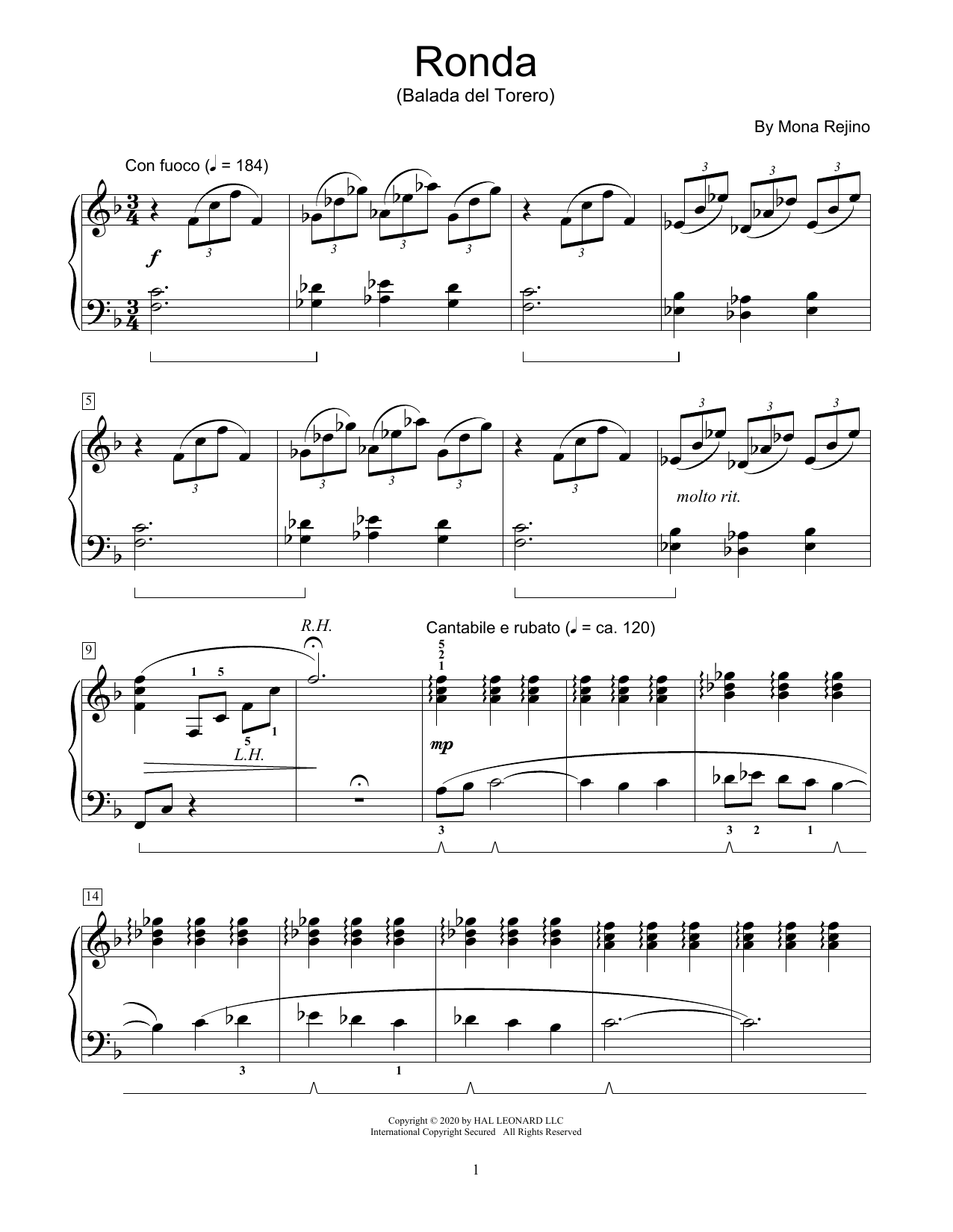 Learn to play Mona Rejino Ronda (Balada Del Torero) sheet music for Educational Piano in minutes. Price: 6.9900$ Mona Rejino Ronda (Balada Del Torero) sheet music notes and chords arranged for Educational Piano