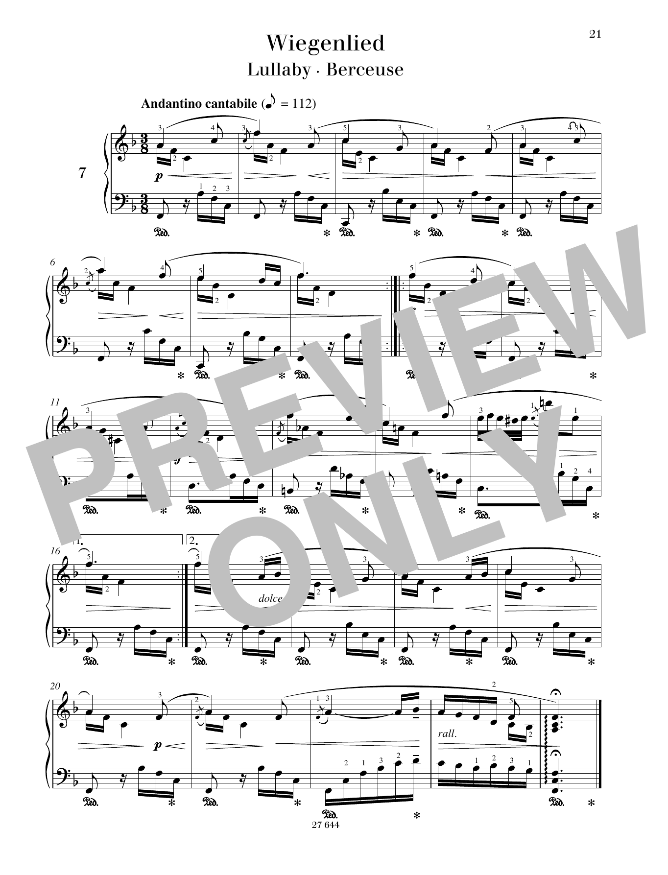 Monika Twelsiek Lullaby sheet music notes and chords. Download Printable PDF.