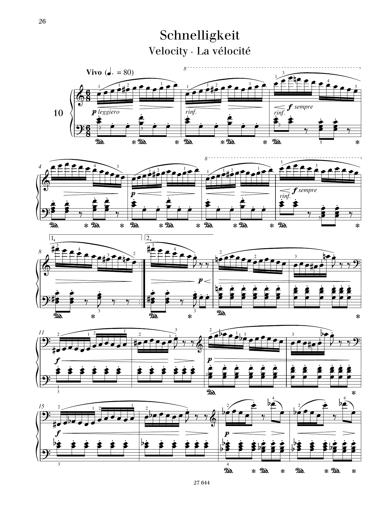 Learn to play Monika Twelsiek Velocity sheet music for Piano Solo in minutes. Price: 6.9900$ Monika Twelsiek Velocity sheet music notes and chords arranged for Piano Solo