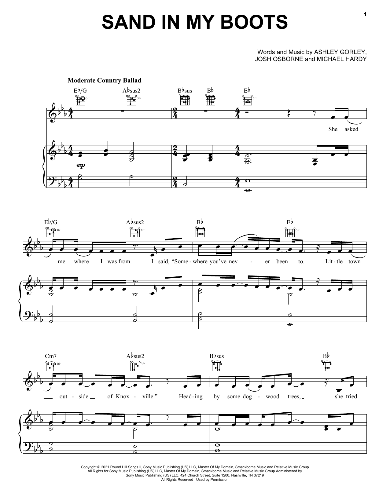 Morgan Wallen Sand In My Boots sheet music notes and chords. Download Printable PDF.