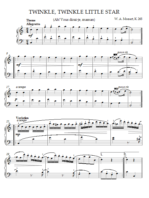 Twinkle Twinkle Little Star - Solo Guitar Tab