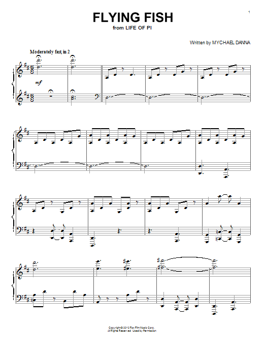 Learn to play Mychael Danna Flying Fish sheet music for Piano Solo in minutes. Mychael Danna Flying Fish sheet music notes and chords. Download Printable PDF.